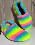 JadyLadys - Furry Neon slip on shoe