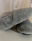 JadyLadys - Furry grey slip on shoe