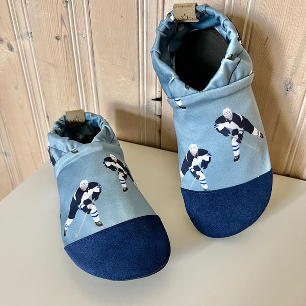 Sock Shoes - Blue & Tan – JadyBabys