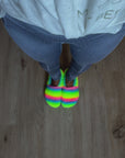 JadyLadys - Furry Neon slip on shoe