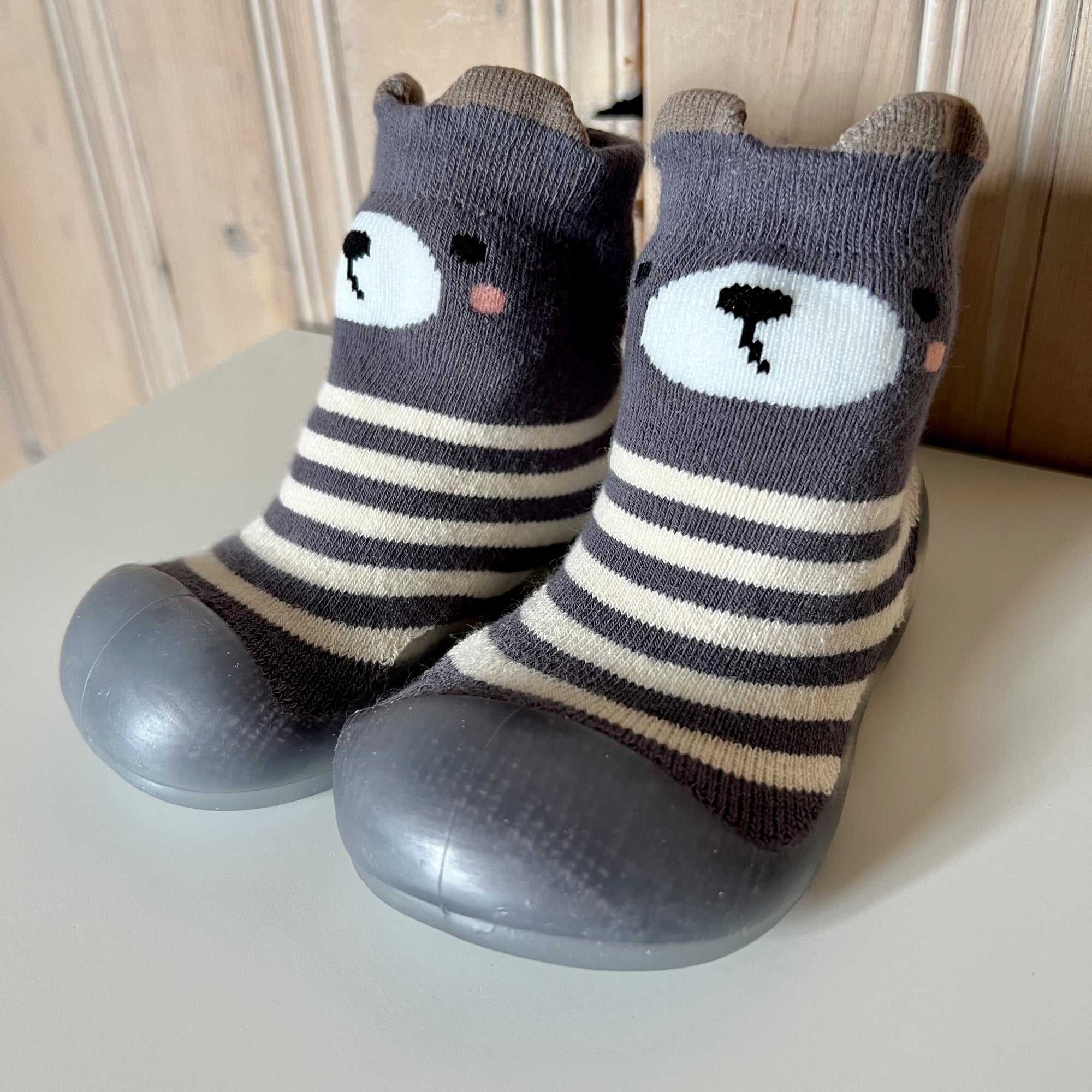Sock Shoes - Slate Teddy