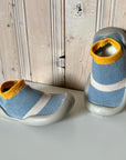 Sock Shoes - Blue & Tan