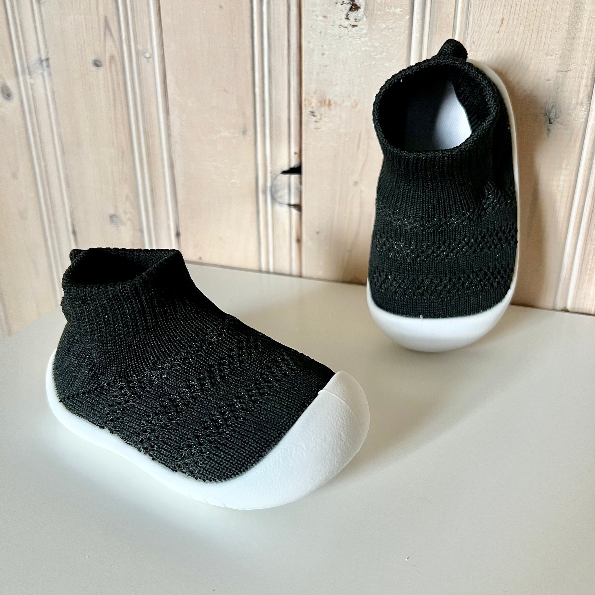 Knit Ankle Shoes - Black