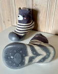 Sock Shoes - Slate Teddy