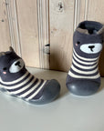 Sock Shoes - Slate Teddy