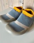 Sock Shoes - Blue & Tan