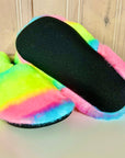 Big kids slip on shoes - Neon fur