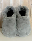 JadyLadys - Furry grey slip on shoe