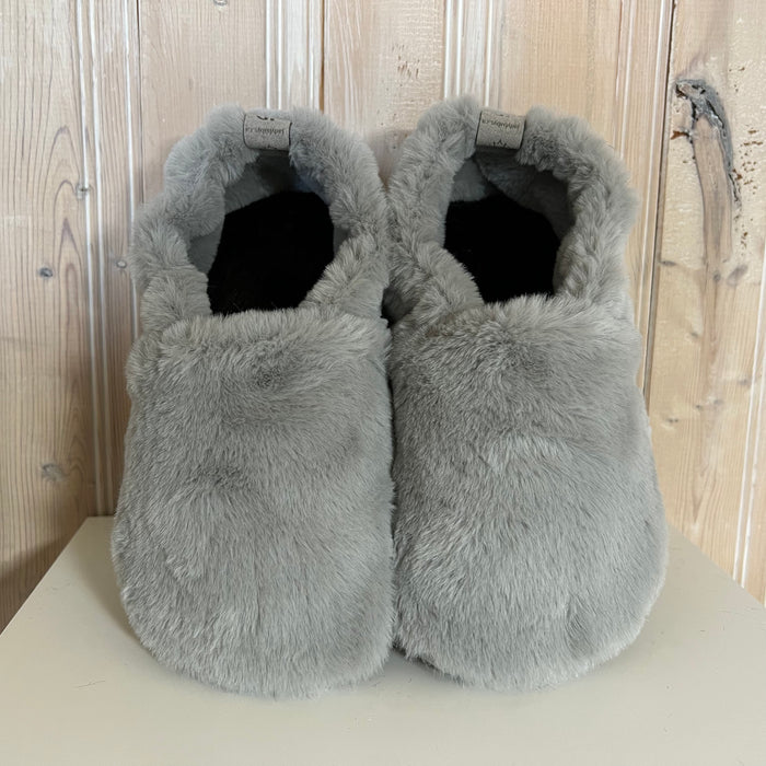 JadyLadys - Furry grey slip on shoe