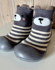 Sock Shoes - Slate Teddy