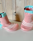 Sock Shoes - Pink & Aqua