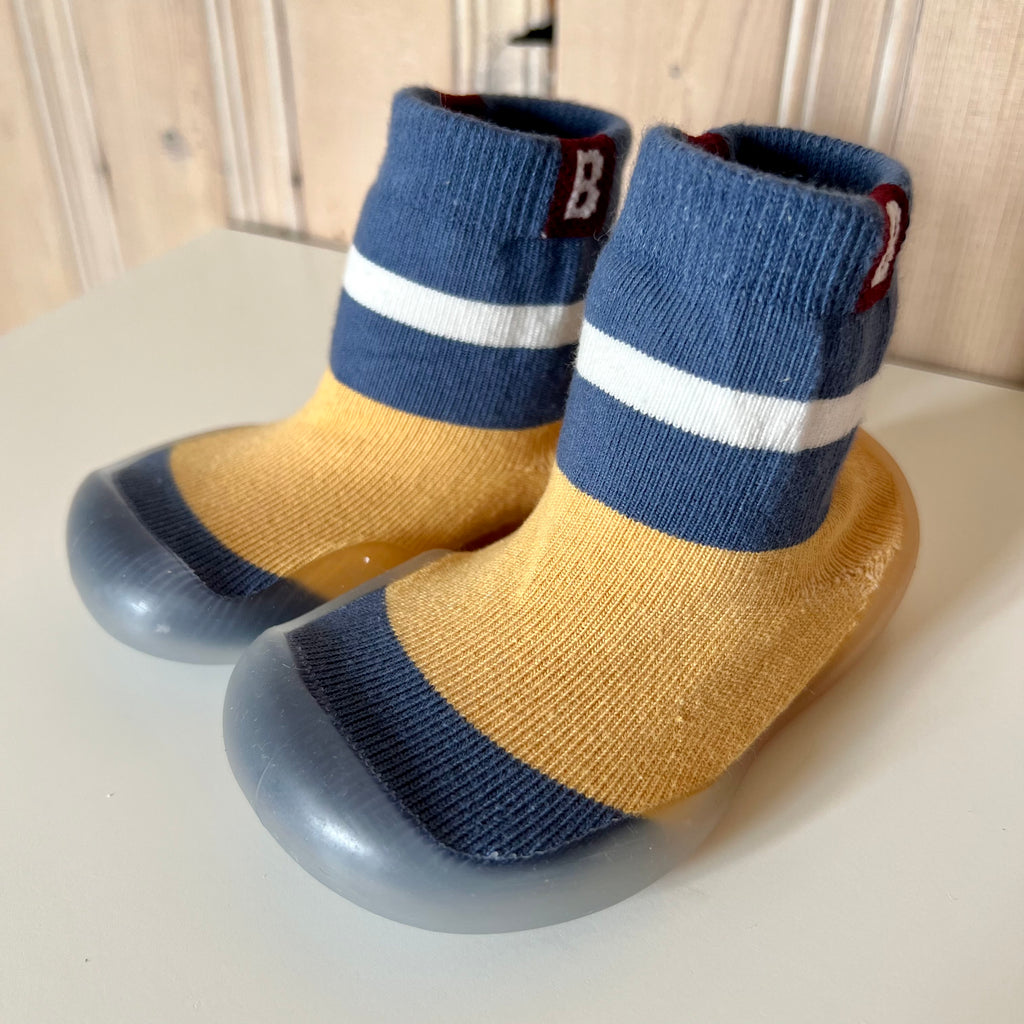 Sock Shoes - Blue & Yellow
