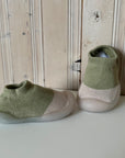 Sock Shoes - Olive & Oatmeal