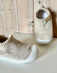 Knit Ankle Shoes - Cream