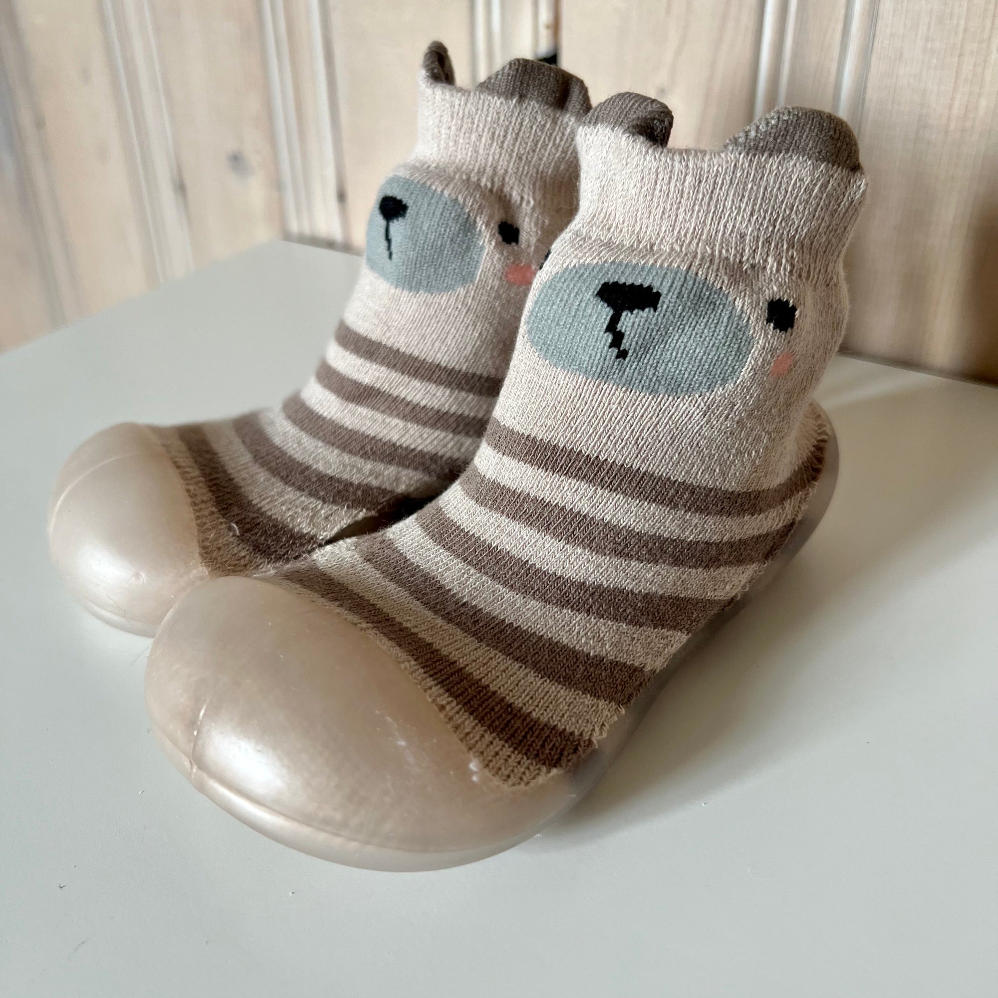 Sock Shoes - Tan Teddy