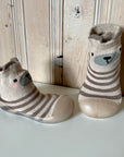 Sock Shoes - Tan Teddy